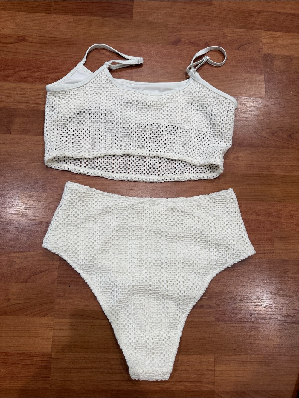 NET aerie White Crochet Two-Piece Bikini Set - Picture 6 of 8